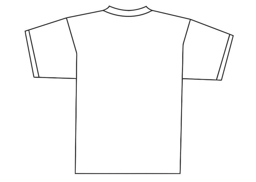 achterkant van t-shirt Kleurplaat achterkant van t-shirt