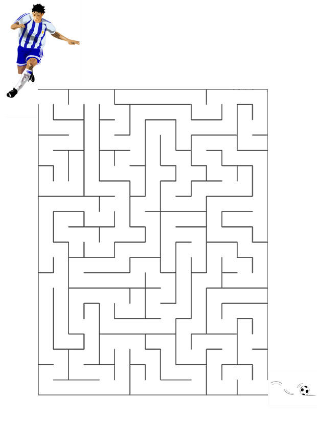 Afbeelding doolhof voetbal
