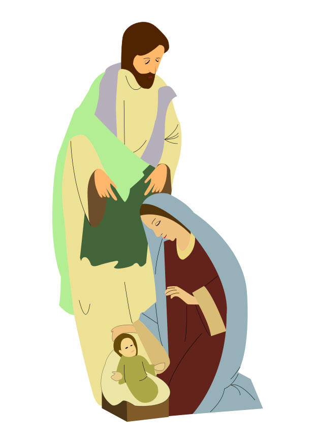 Afbeelding jozef, maria en jezus