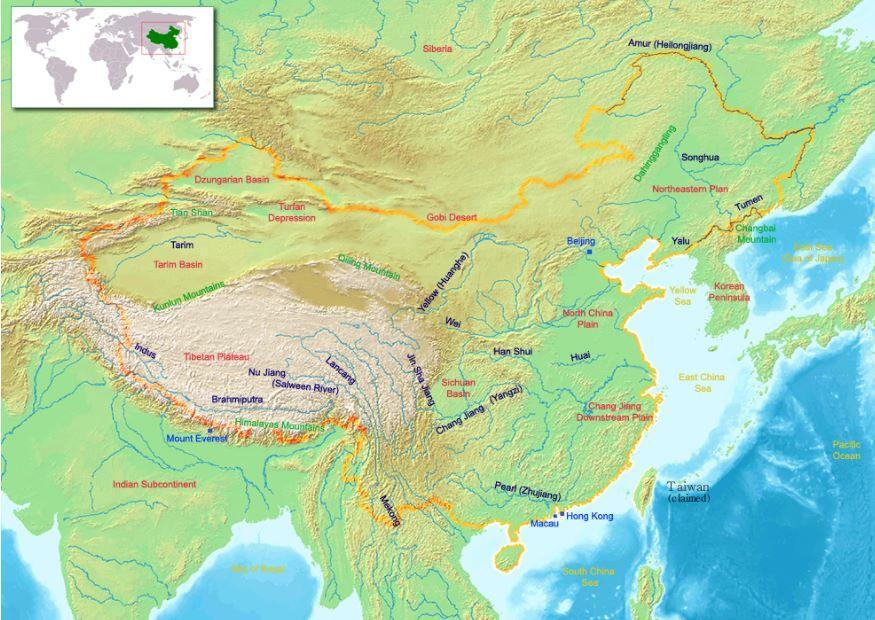 Afbeelding kaart china