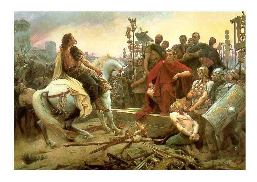 Afbeelding overgave vercingetorix aan caesar