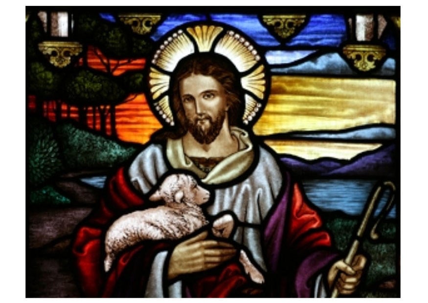 Afbeelding pasen - jezus met lam