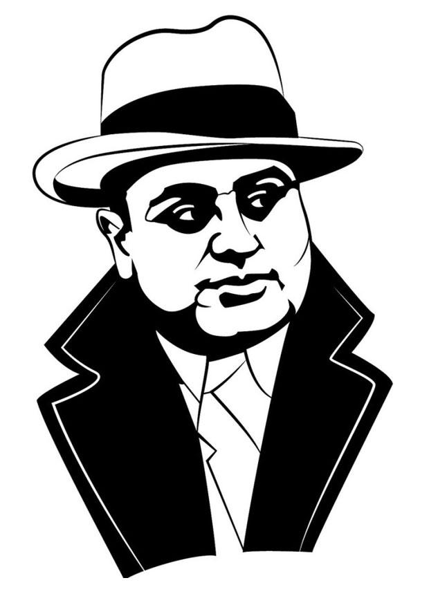 al capone Kleurplaat al capone