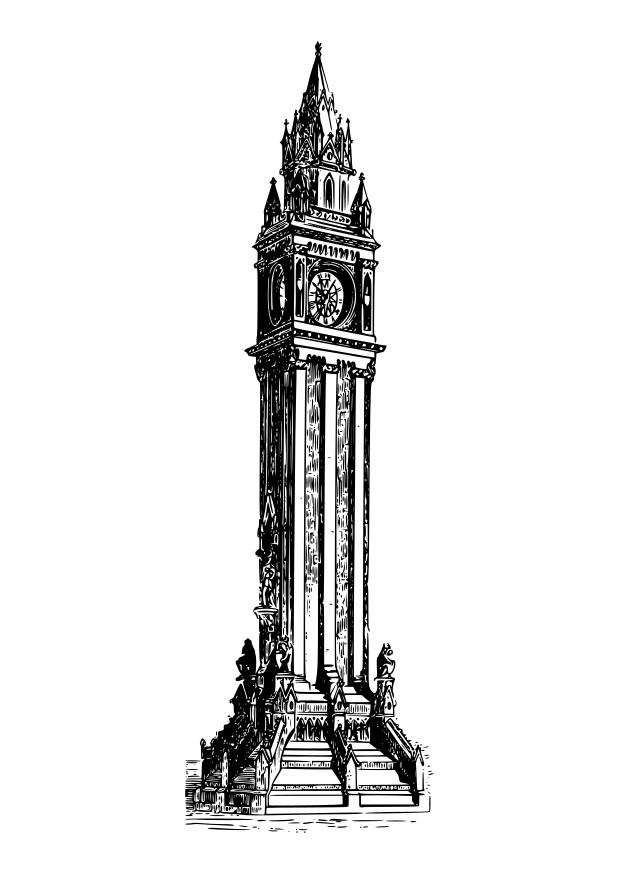 albert memorial Kleurplaat albert memorial
