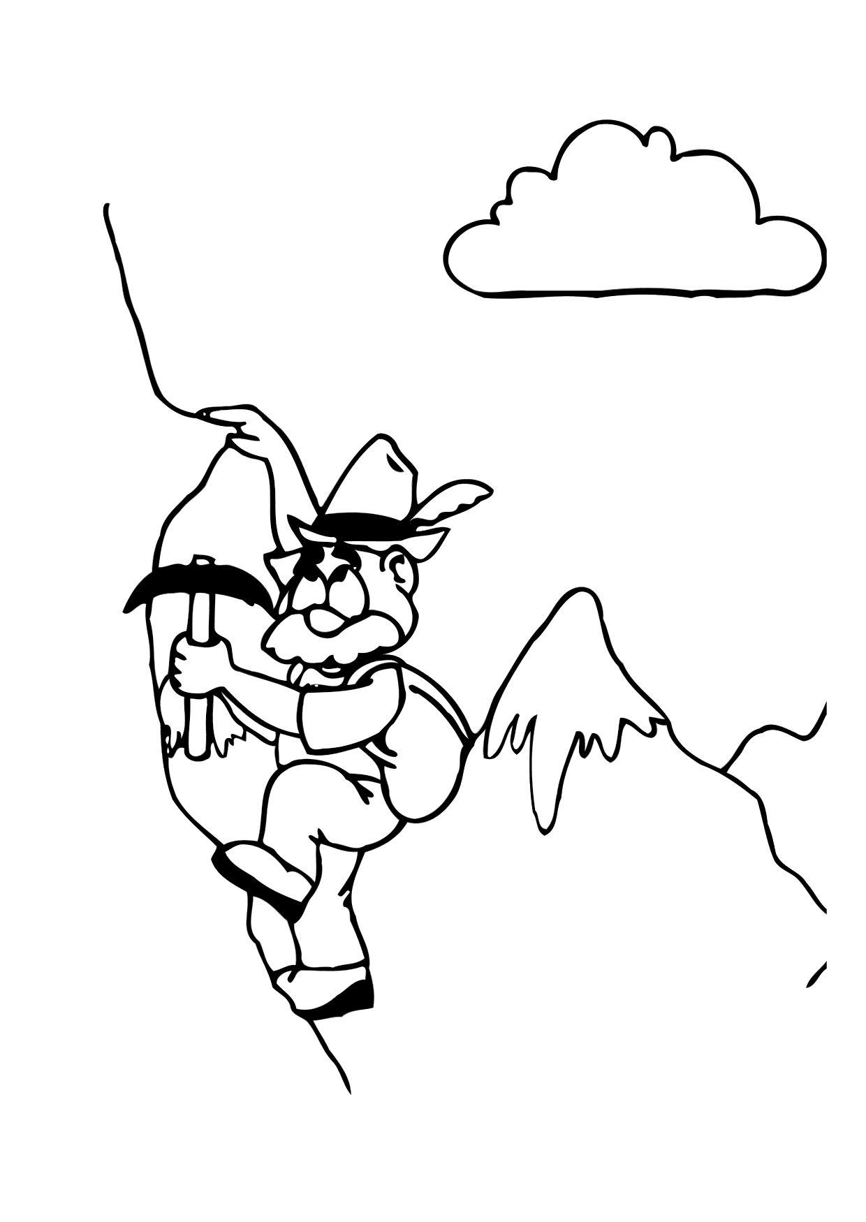 alpinist Kleurplaat alpinist