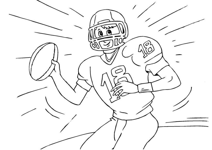american football Kleurplaat american football