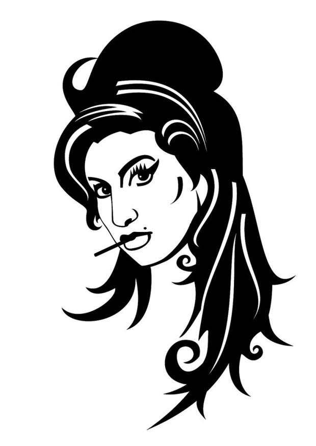 amy winehouse Kleurplaat amy winehouse
