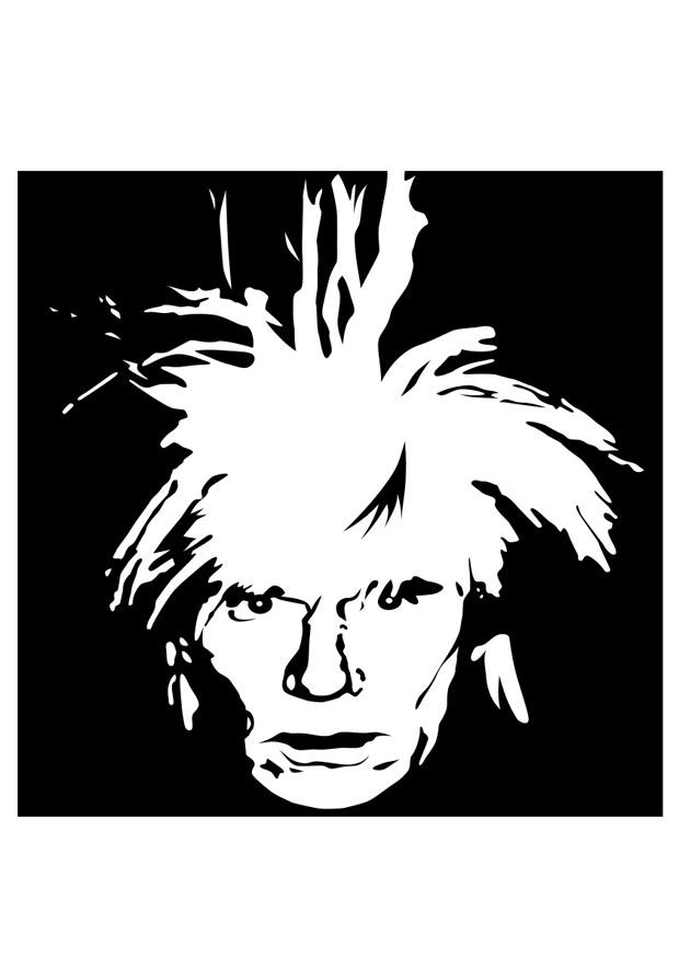 Kleurplaat andy warhol
