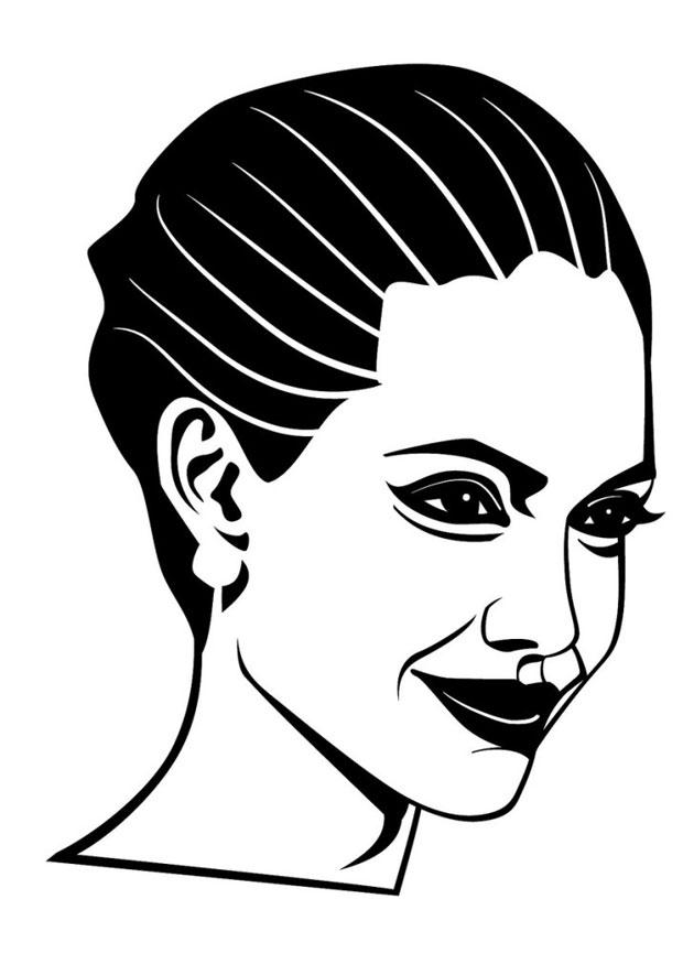 angelina jolie Kleurplaat angelina jolie