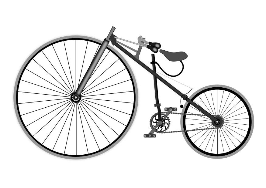 antieke fiets Kleurplaat antieke fiets