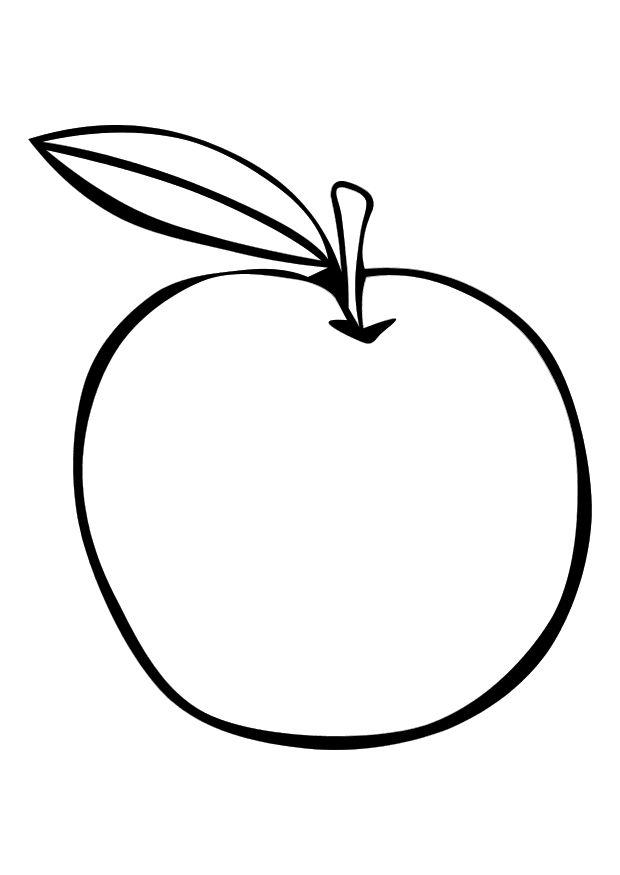 appel Kleurplaat appel