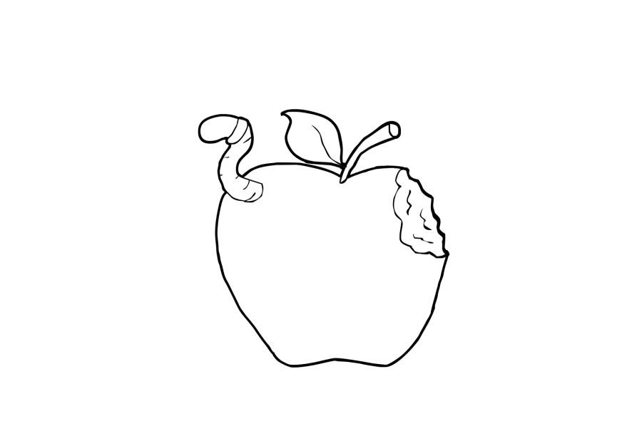 appel Kleurplaat appel