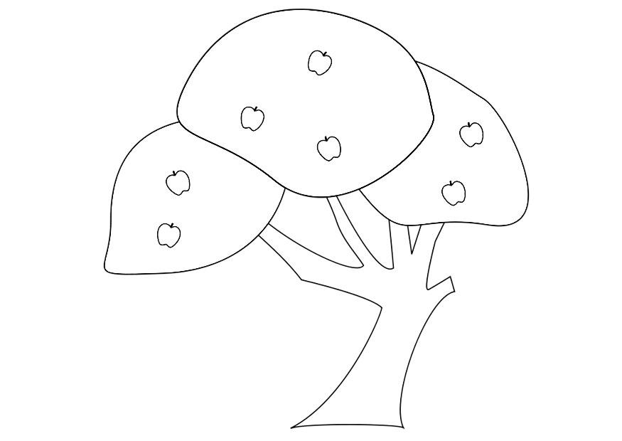 appelboom Kleurplaat appelboom