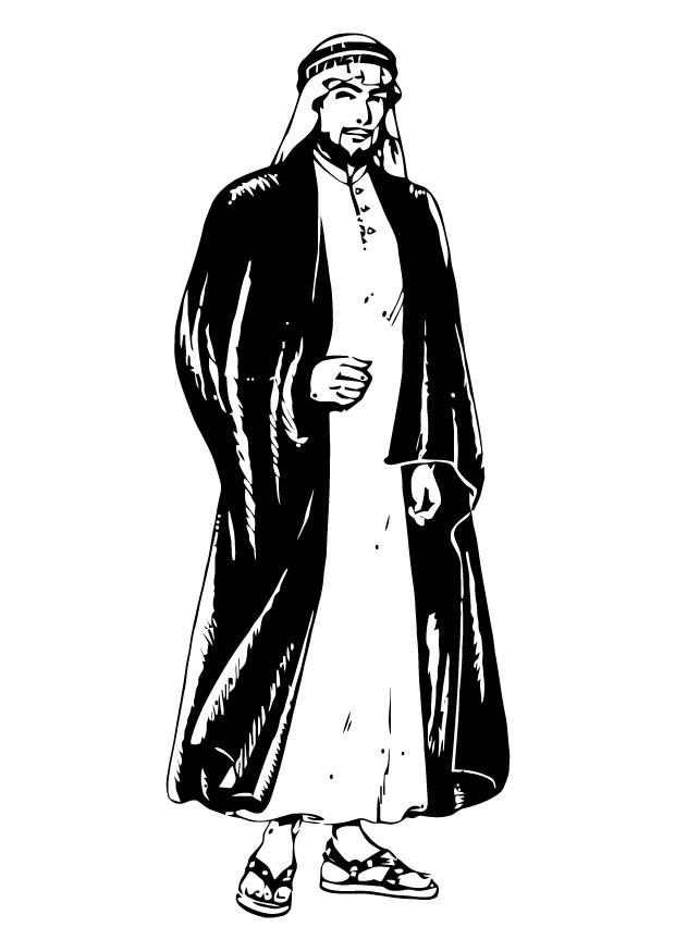 arabier Kleurplaat arabier