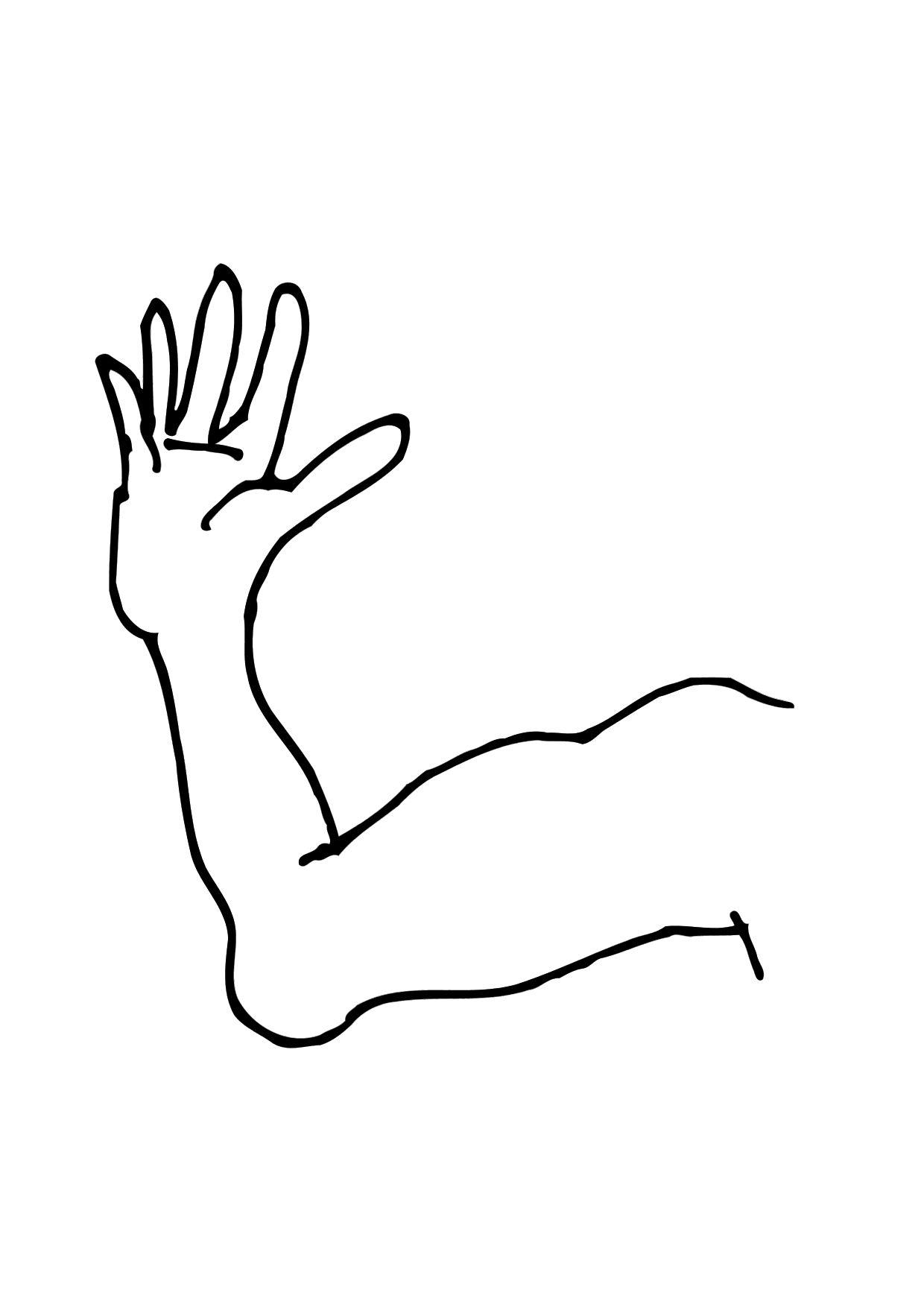 arm Kleurplaat arm