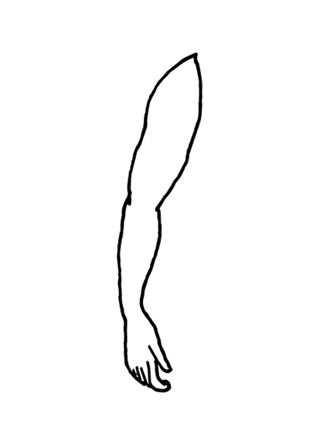 arm Kleurplaat arm