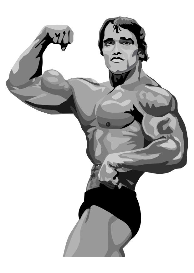Kleurplaat arnold schwarzenegger