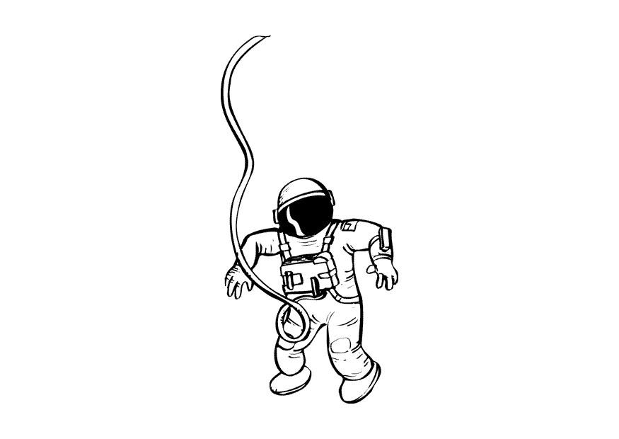 astronaut Kleurplaat astronaut