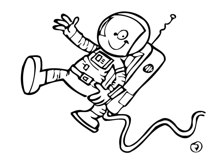astronaut Kleurplaat astronaut