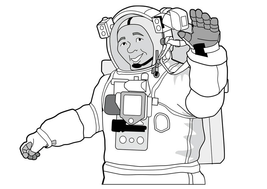 astronaut Kleurplaat astronaut