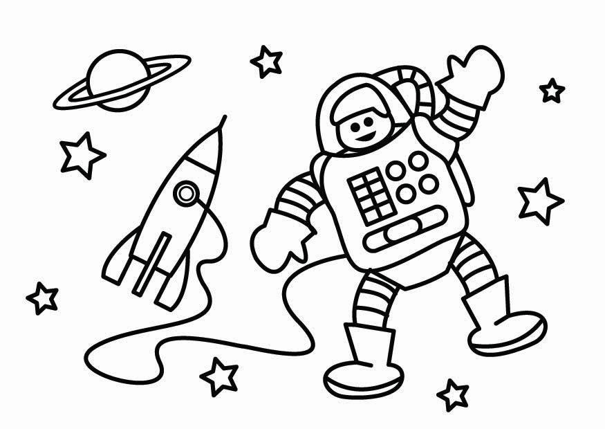 astronaut Kleurplaat astronaut