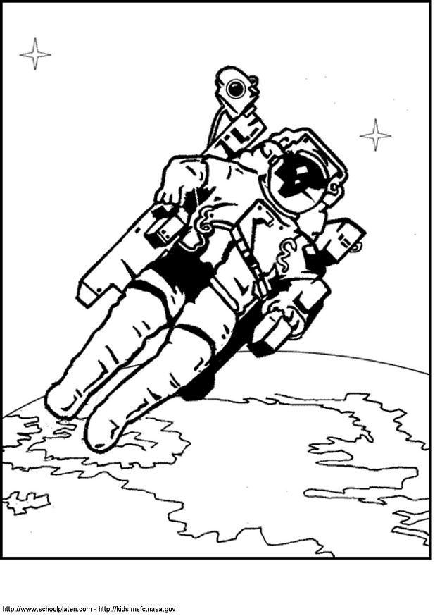 astronaut Kleurplaat astronaut