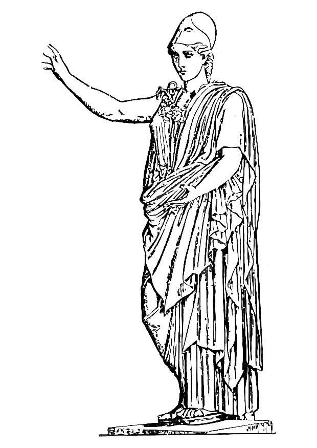 athene Kleurplaat athene