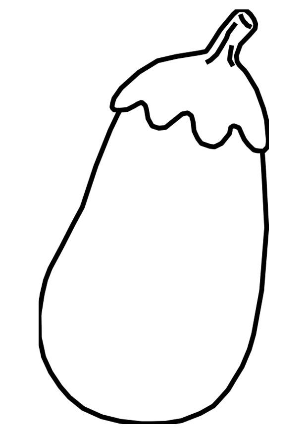 aubergine Kleurplaat aubergine