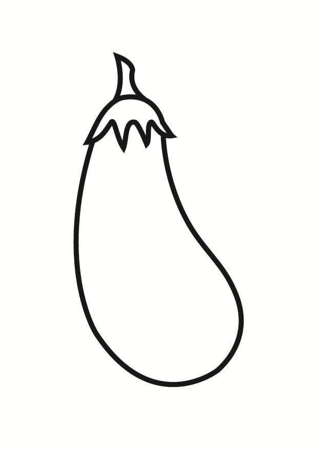 aubergine Kleurplaat aubergine