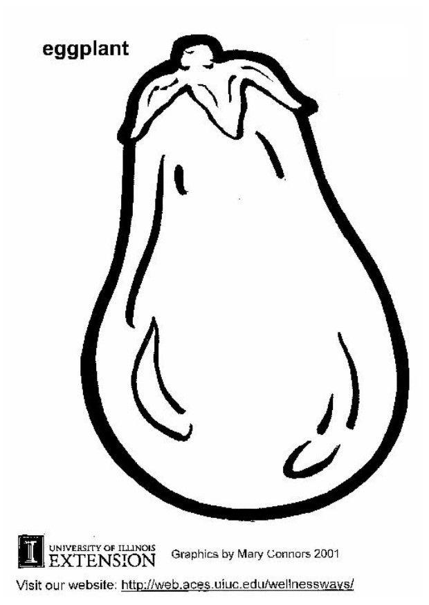 aubergine Kleurplaat aubergine