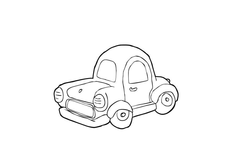 auto Kleurplaat auto