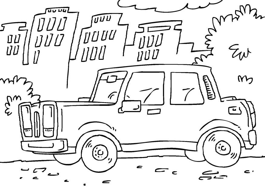 auto Kleurplaat auto