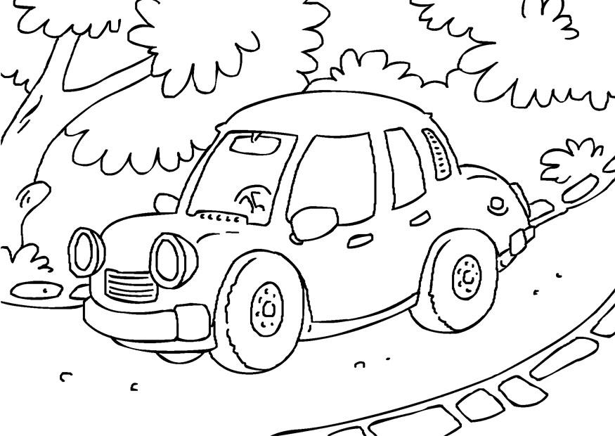 auto Kleurplaat auto
