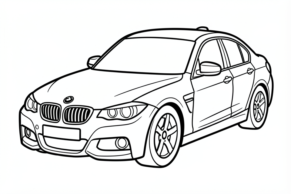 auto - bmw Kleurplaat auto - bmw