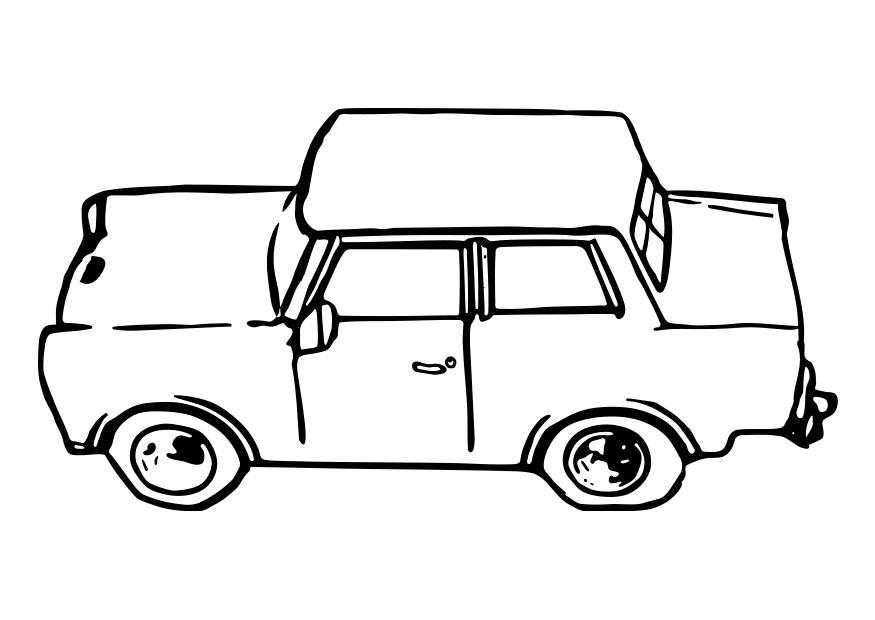 auto - trabant Kleurplaat auto - trabant