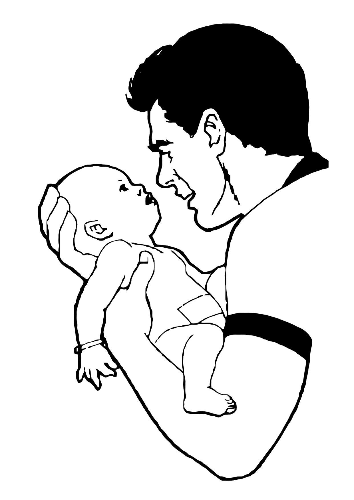 baby Kleurplaat baby