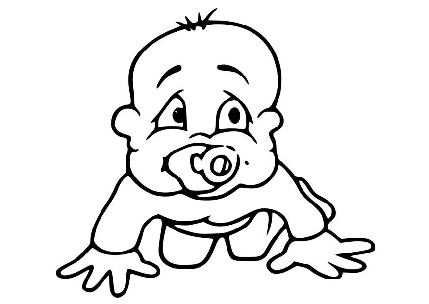 baby Kleurplaat baby