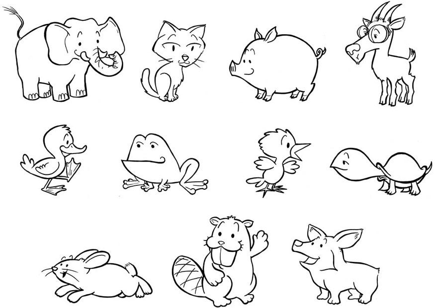 baby dieren Kleurplaat baby dieren