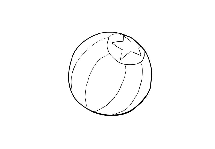 bal Kleurplaat bal
