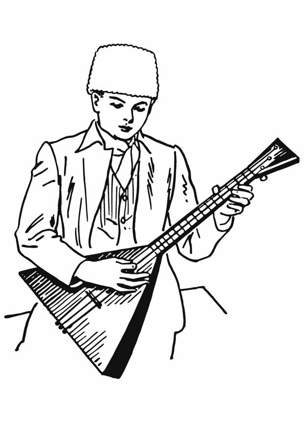balalaika Kleurplaat balalaika