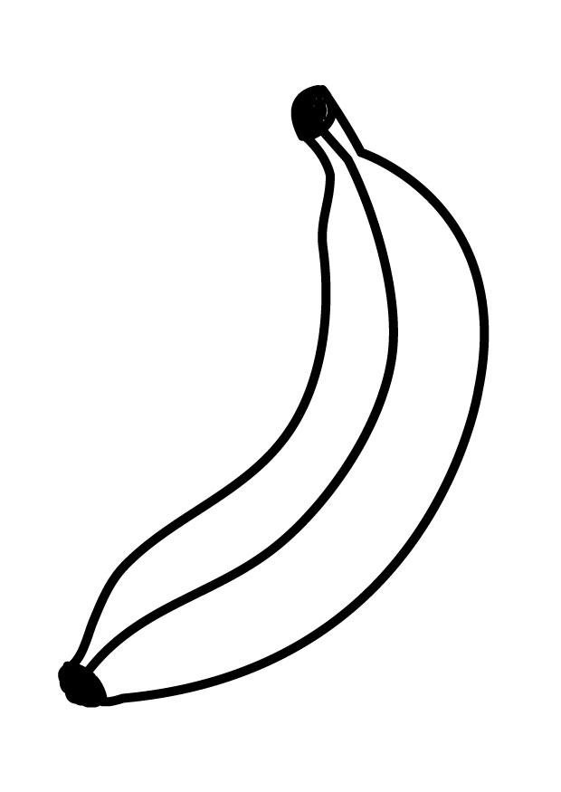 banaan Kleurplaat banaan