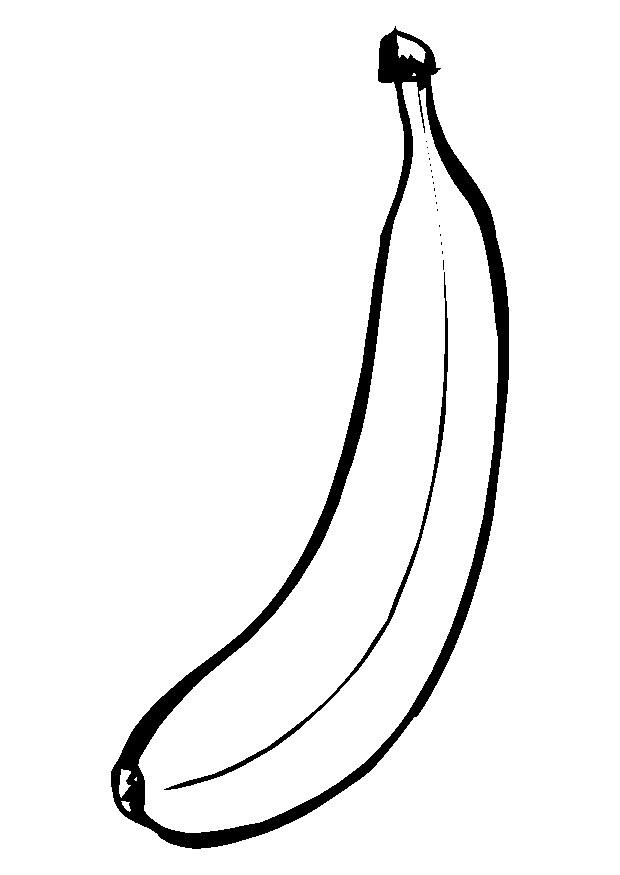 banaan Kleurplaat banaan