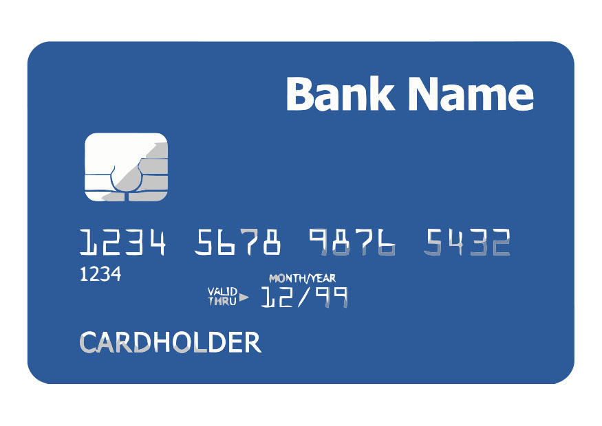 bankkaart - voorzijde Afbeelding bankkaart - voorzijde