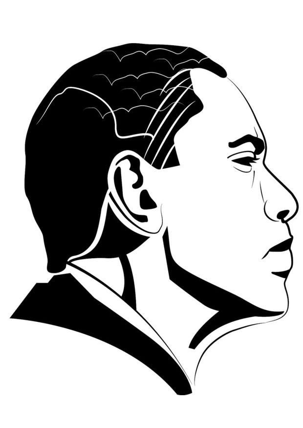 barack obama Kleurplaat barack obama