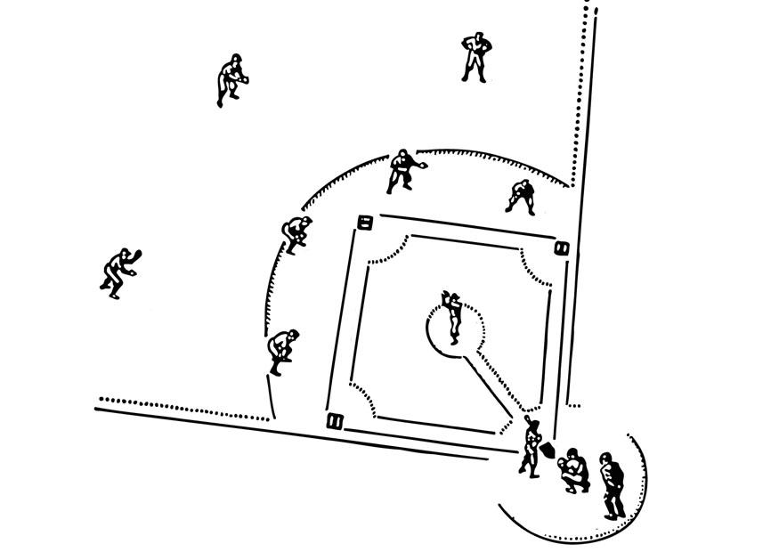baseball Kleurplaat baseball