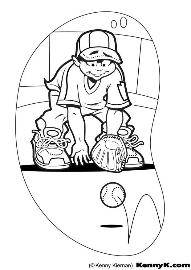baseball Kleurplaat baseball