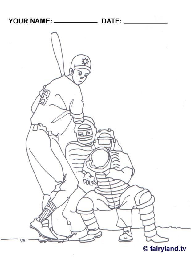 baseball Kleurplaat baseball