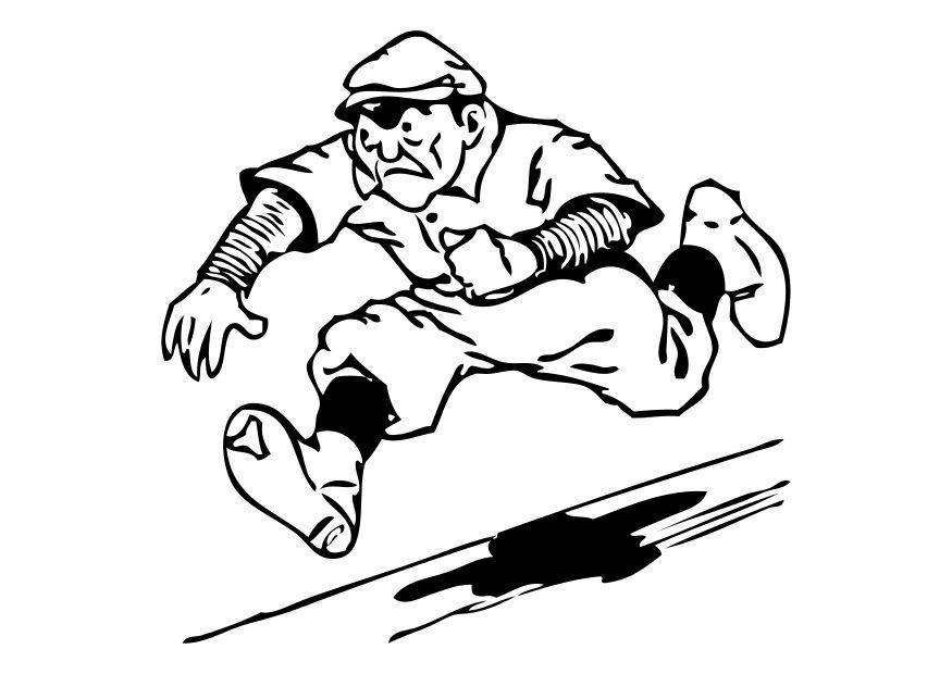 baseball homerun Kleurplaat baseball homerun