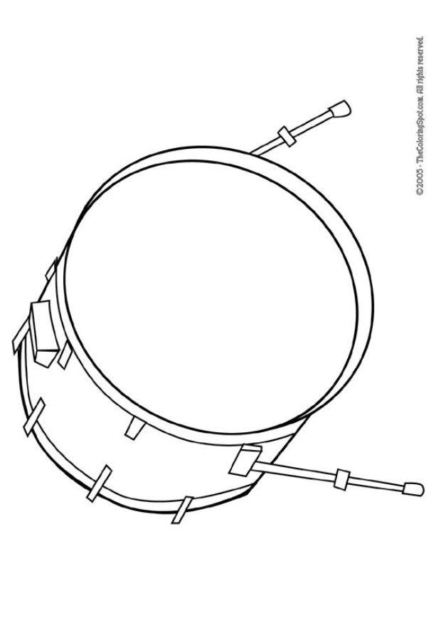 bass drum Kleurplaat bass drum