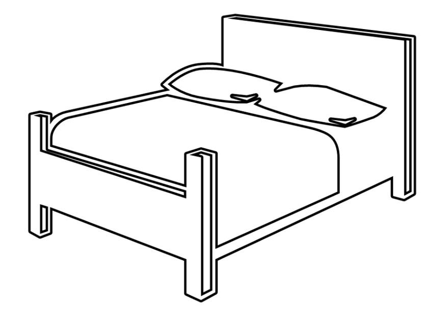 bed Kleurplaat bed